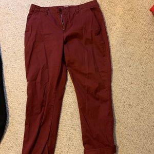 GAP Maroon Girlfriend Chinos
